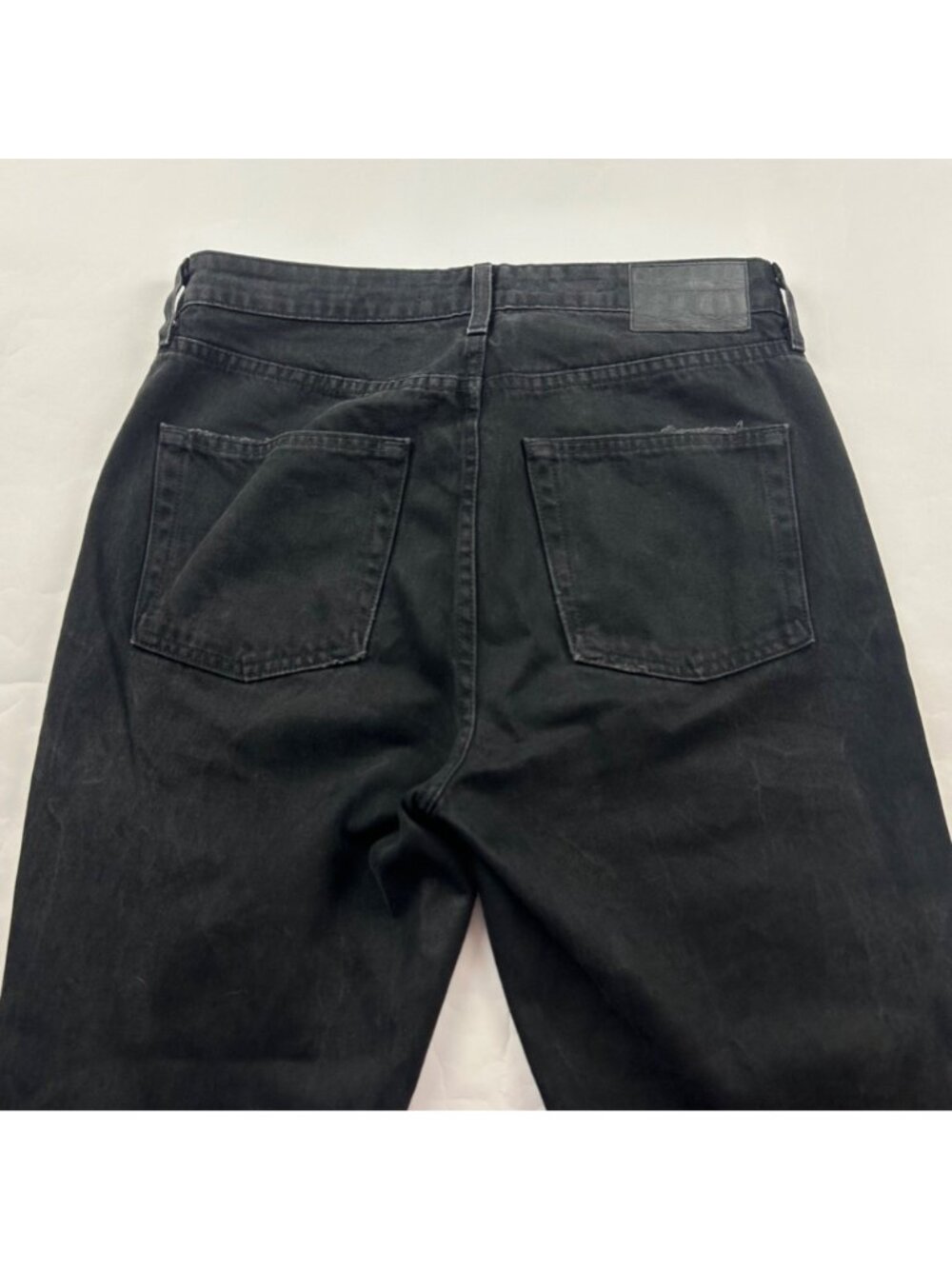 GRLFRND Washed Black Disressed Denim Karolina High Rise Straight Crop Jeans 29 - Picture 8 of 8